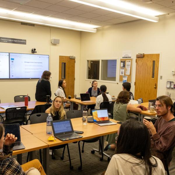 campus community members in a workshop