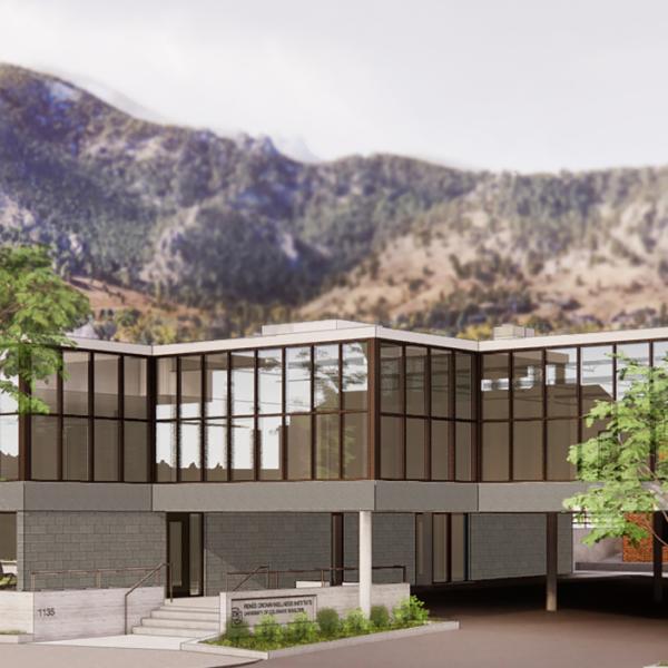 artist's rendering of the new Renée Crown Wellness Institute building