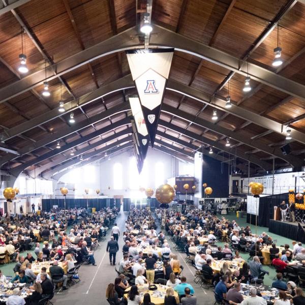 CU football kickoff event in the Balch Fieldhouse