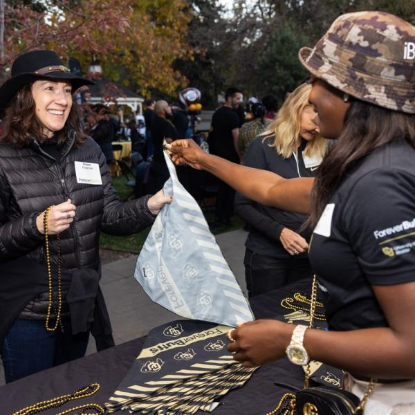 volunteers at a Homecoming event