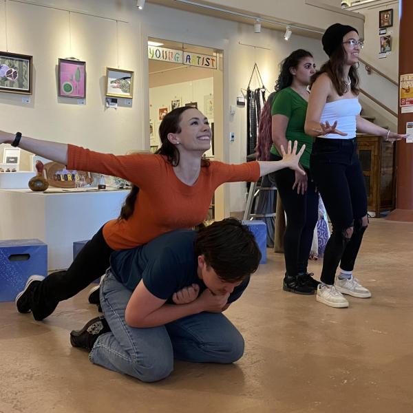 CU Playback Theatre during a workshop in in Hotchkiss, Colorado