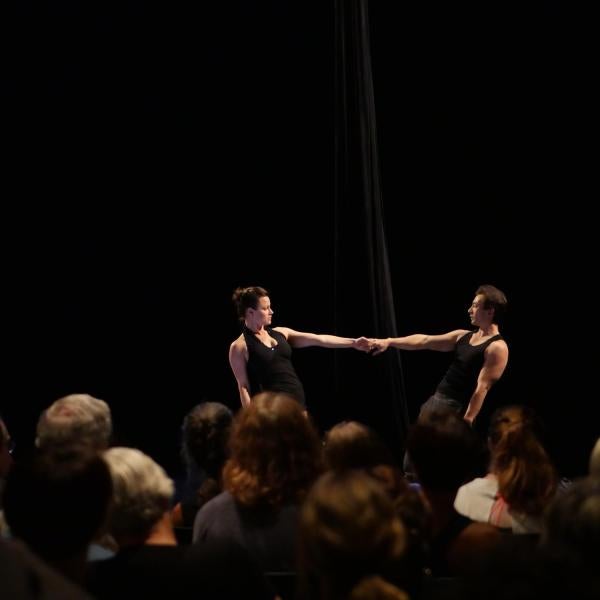 a music dance performance on campus