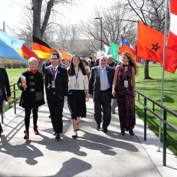The 2018 Conference on World Affairs opening procession.