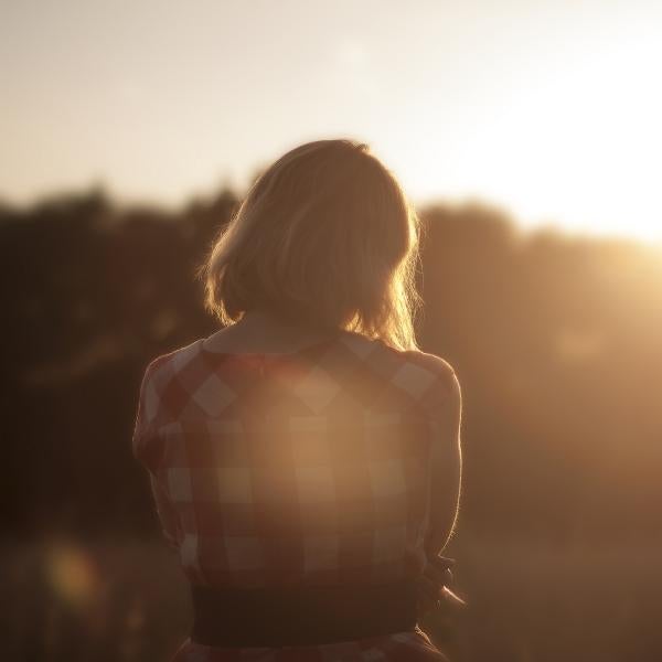 Women looking at sunrise