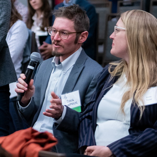 A person speaks at a past Destination Startup event