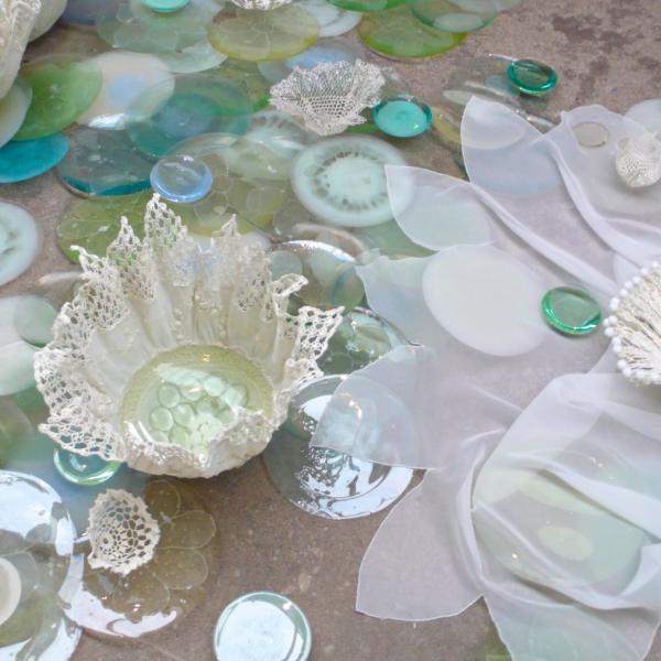 A detail from the "We Have Flowers" exhibit