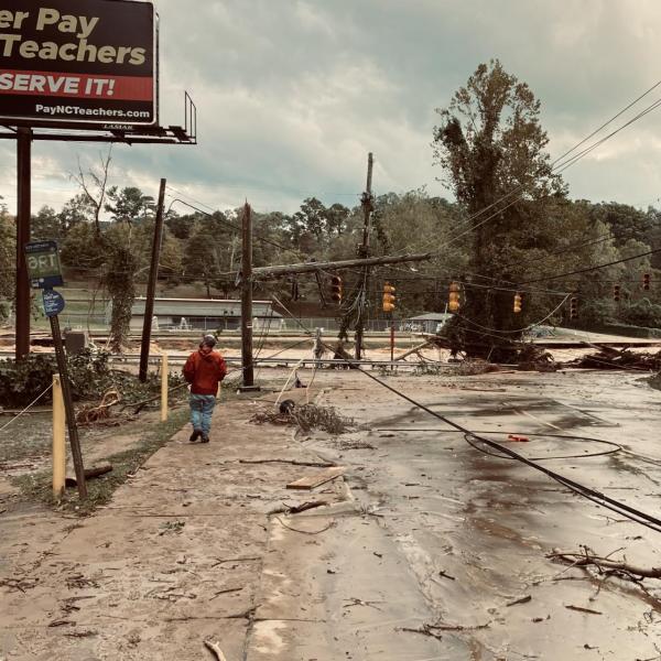 Devastation in Asheville, North Carolina, after Hurricane Helene