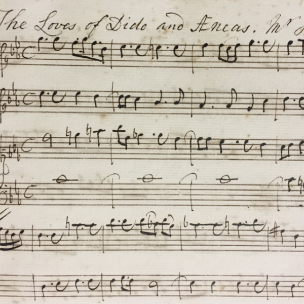 Music score from the opera Dido and Aeneas