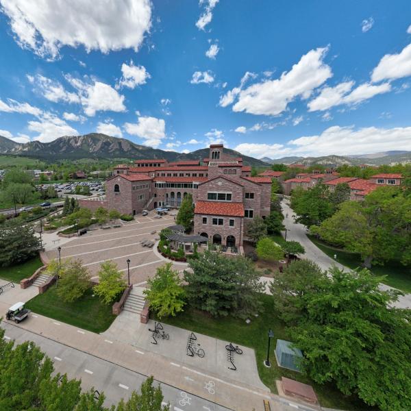Drone footage of the Center for Community on campus