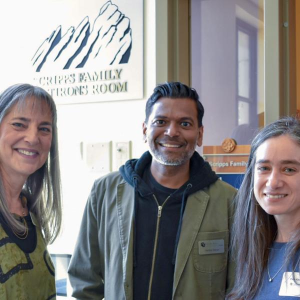 People pose for a photo at the Outstanding Faculty Mentoring Awards ceremony.