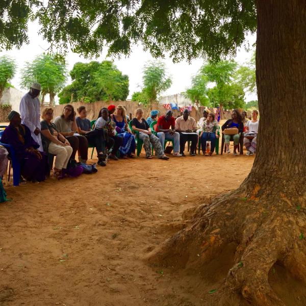 Students in Senegal Ed Abroad program listen to local village discuss women's rights
