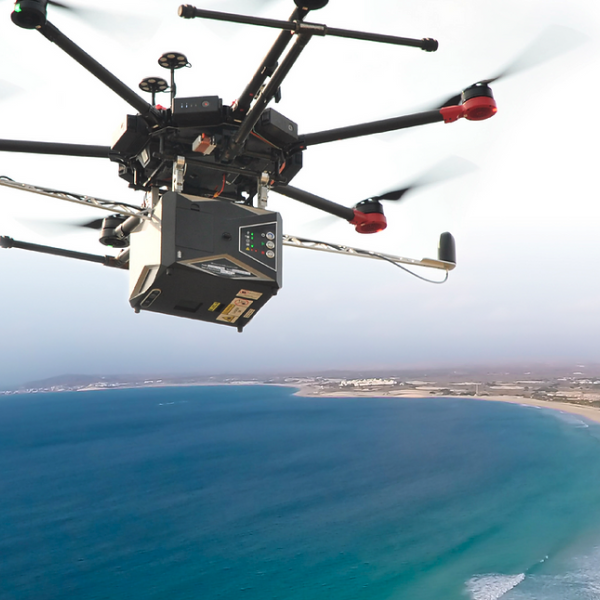 a drone-mounted light detection and ranging system