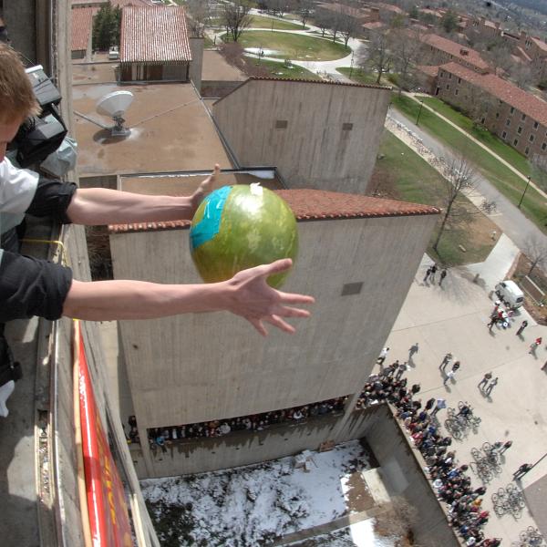 students engineering egg drop