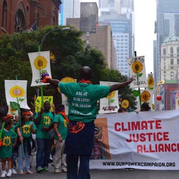 Climate Justice Alliance protesters march for environmental justice