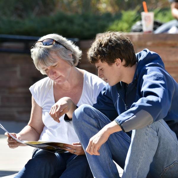 student with parent