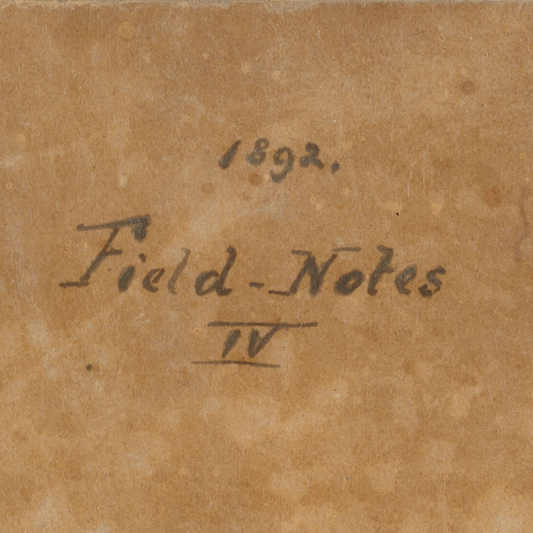 Field notes journal from 1892