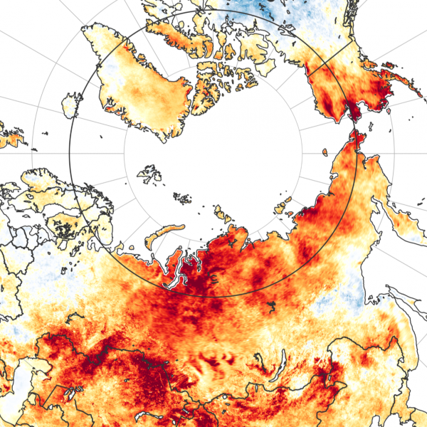 global warming map courtesy of NASA