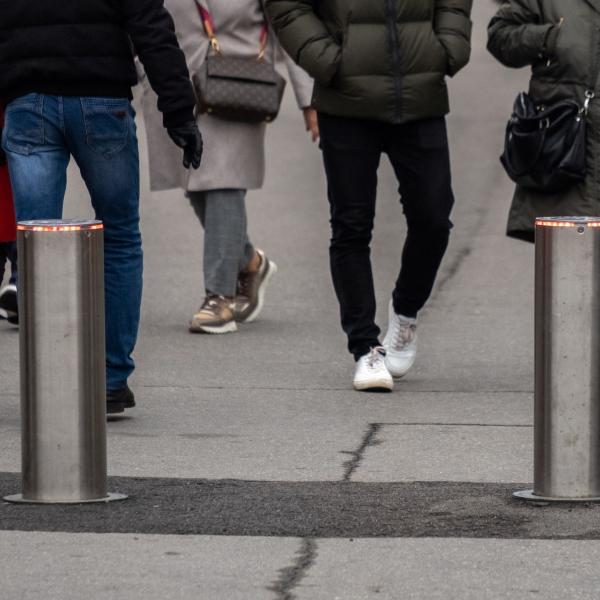 Pedestrians walking