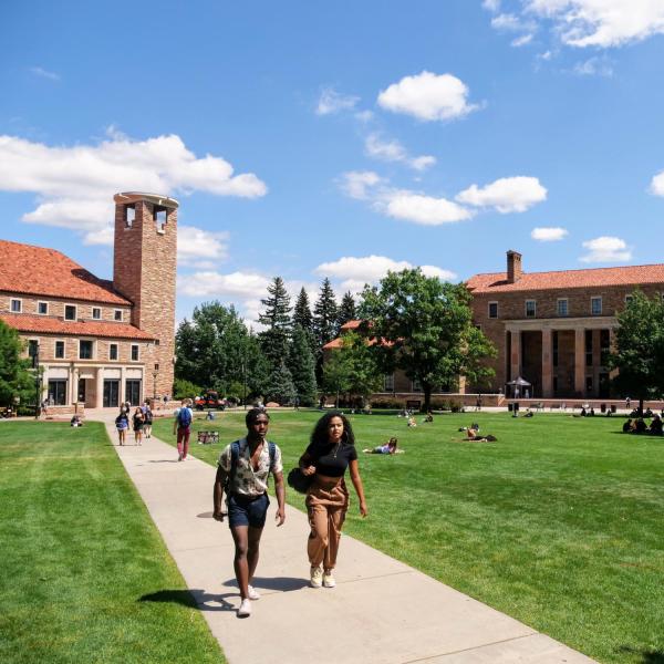 students on campus