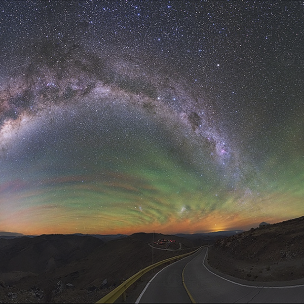 Gravity waves imprinted on atmospheric airglow