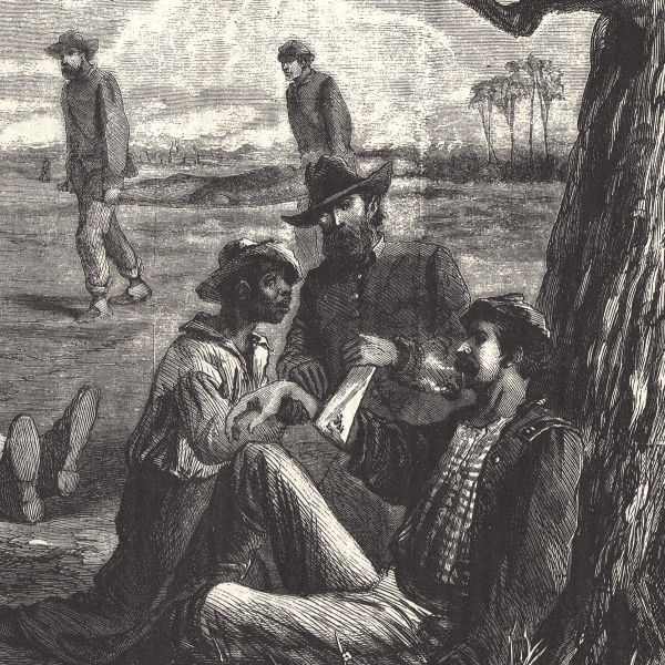 Illustration of African American medic in the Civil War