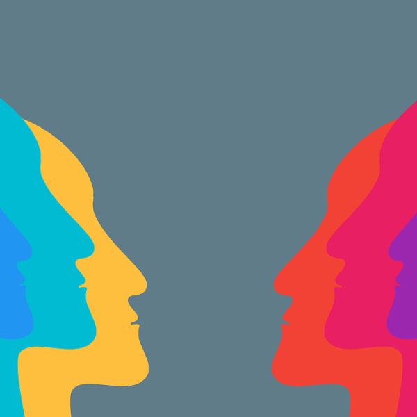 abstract illustration of polarized groups