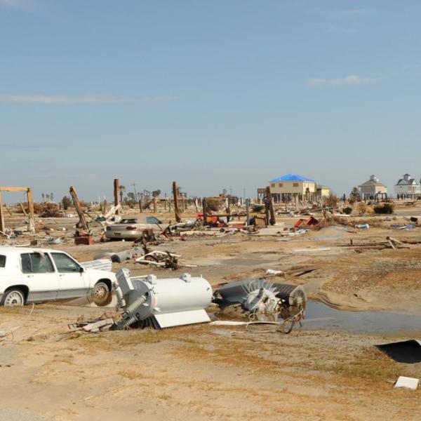 Damage from Hurricane Ike in Texas