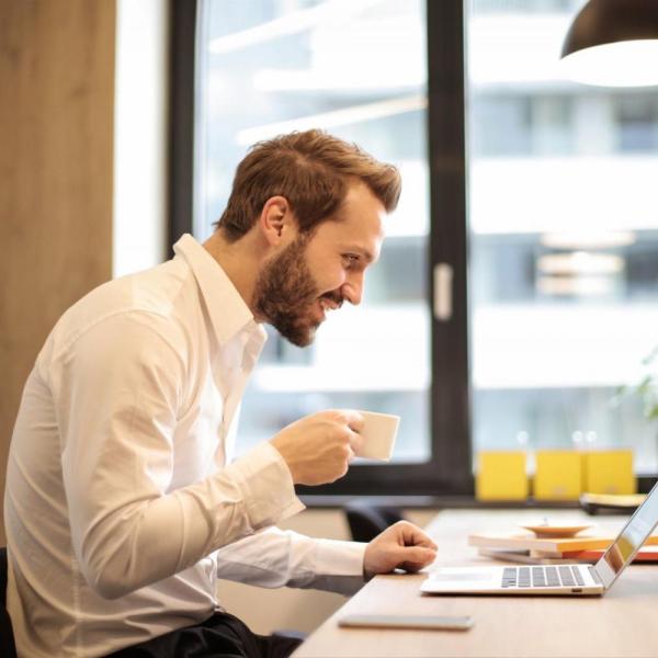 Person working on laptop