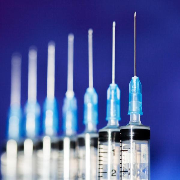 Vaccines in syringes