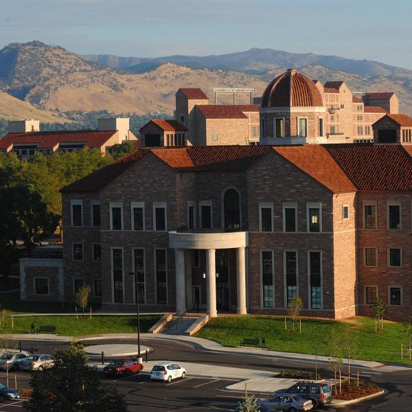 Leeds School of Business building on campus