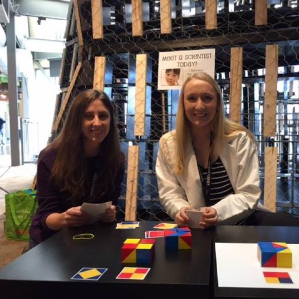 Lab photo of two women.