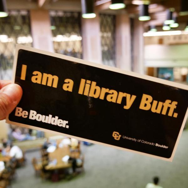 I am a library Buff sticker