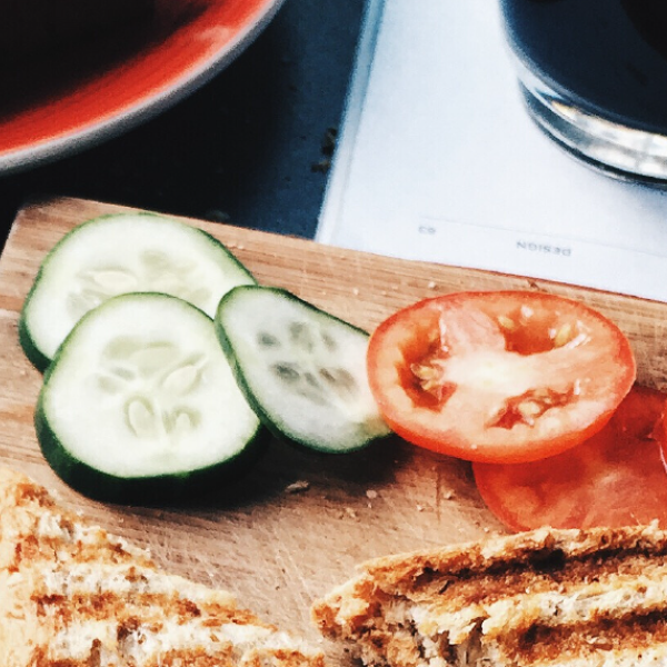 Stock image of bread and sandwich components