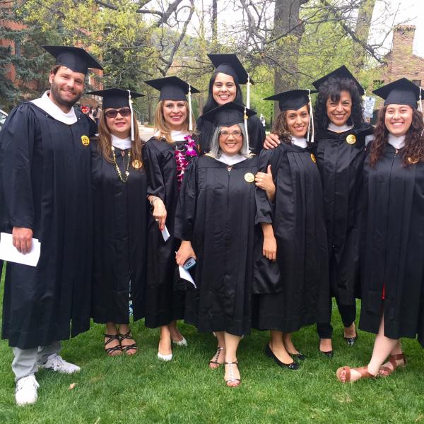 Past participants in the BUENO master's program get their degrees