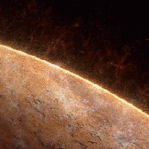 an illustration of hydrogen escaping mars