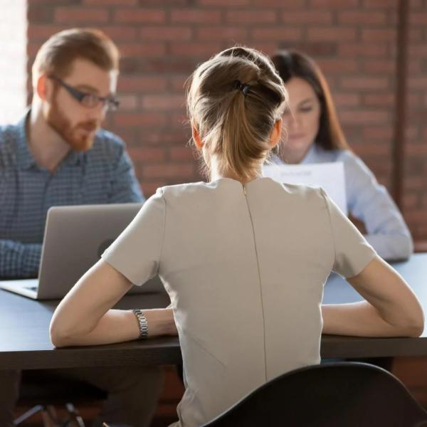 Woman meeting for an interview