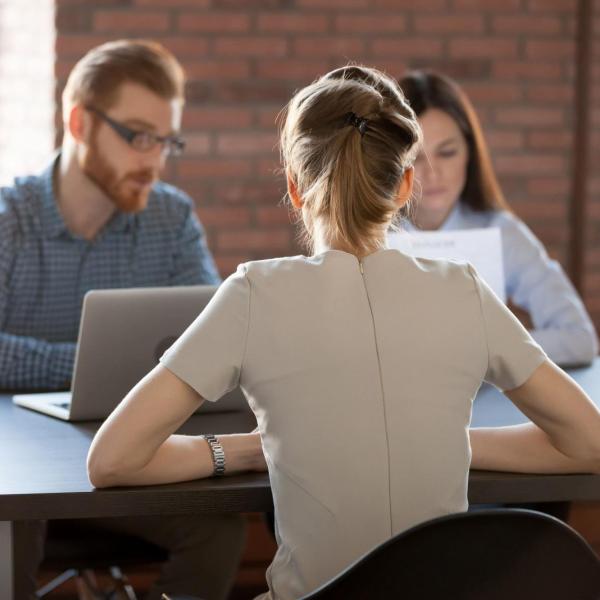 Person in an interview