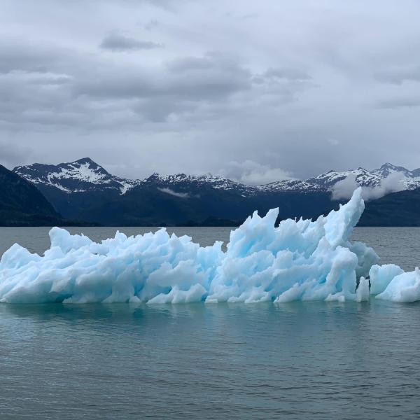A melting iceberg in Canada