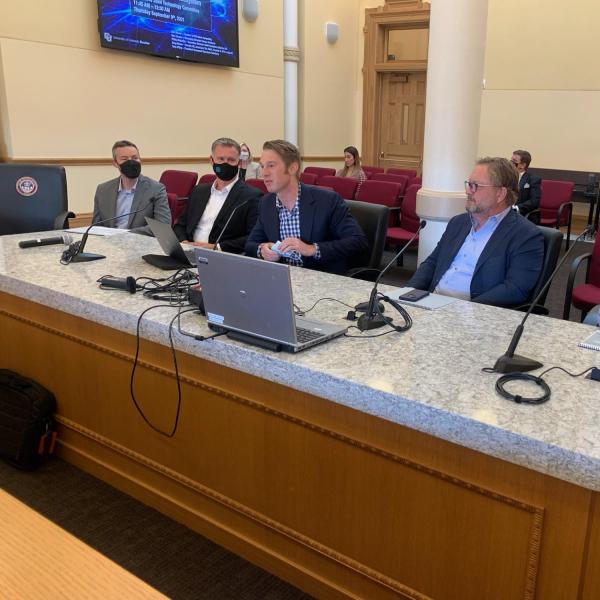 Philip Makotyn presenting before the Colorado General Assembly's Joint Technology Committee
