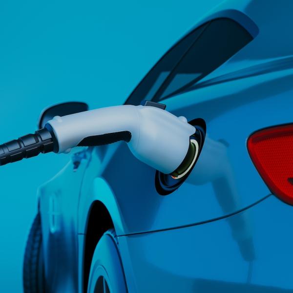 electric vehicle being charged