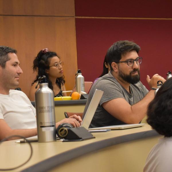 International graduate students in a lecture hall