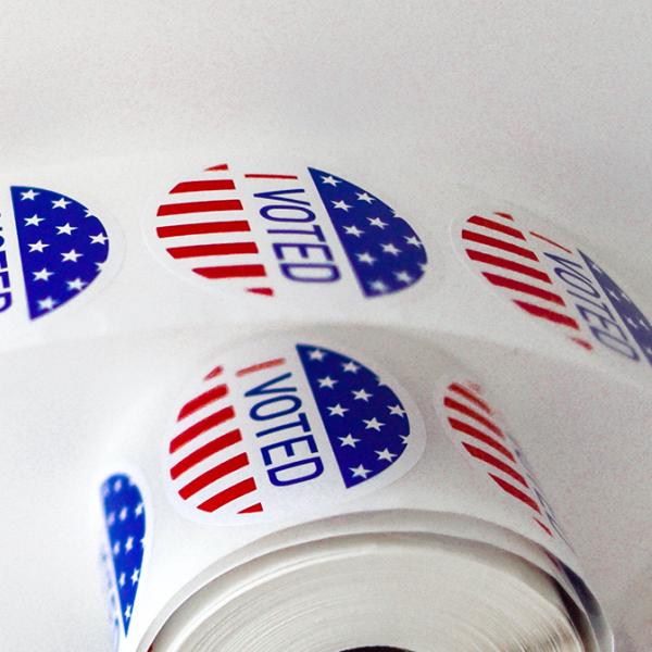 Stock image of "I Voted" stickers