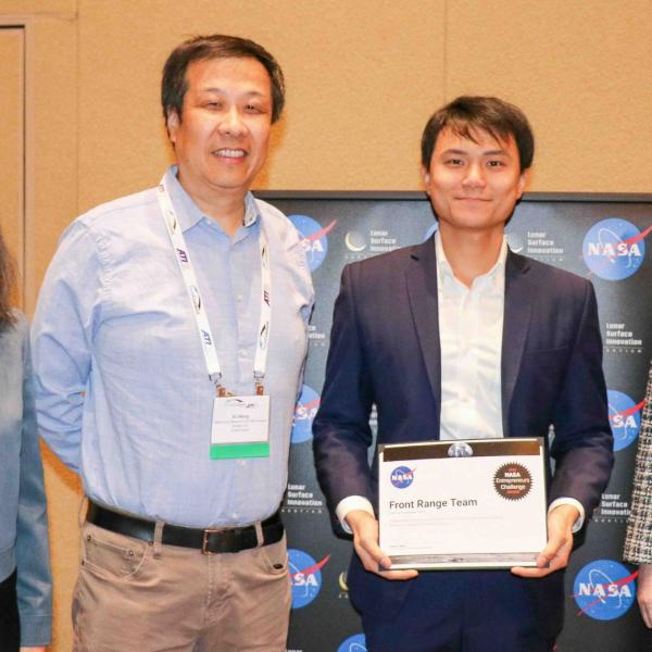 Florence Tan of NASA, Xu Wang of LASP, Kenneth Liang of Colorado School of Mines, and Carolyn Mercer of NASA