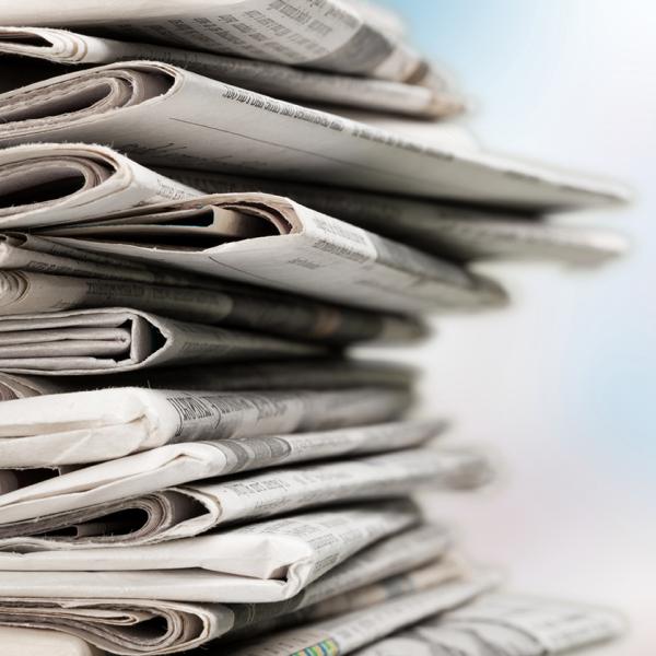 stack of newspapers
