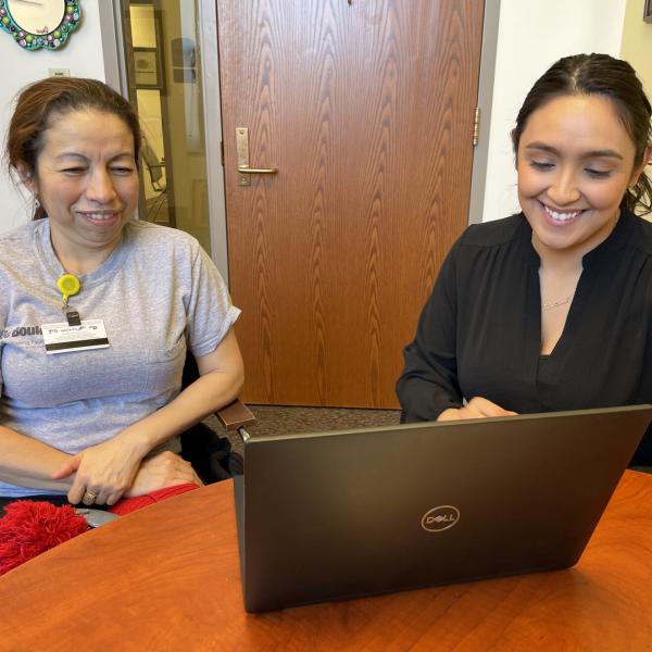 María Teresa Navas Mejía, a long-term employee at the University of Colorado Boulder, recently received her green card thanks to Carina De La Torre and students in the law school's Immigration Defense Clinic. Credit: Stephanie Daniel/The World