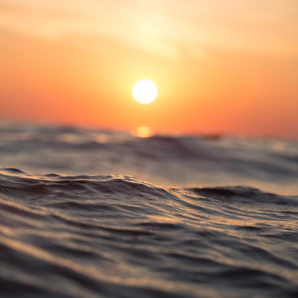 Sunset over the ocean