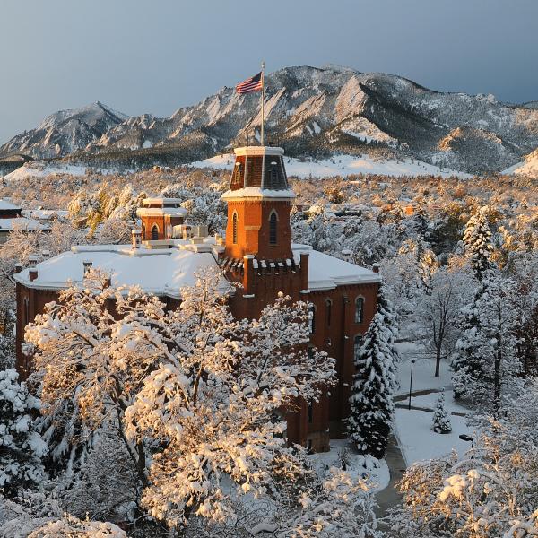 Old Main in winter