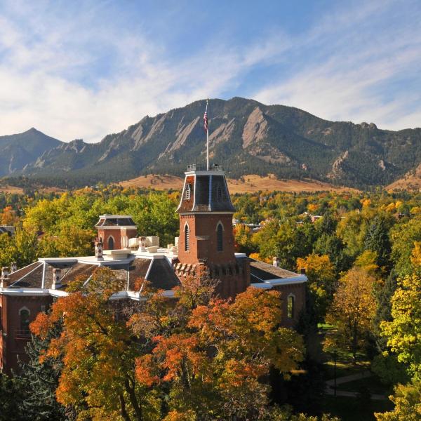 Old Main building during fall