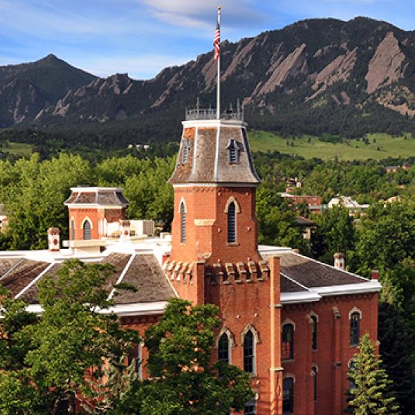 Old Main against the Flatirons