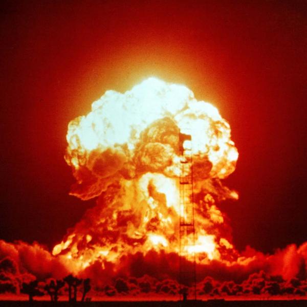 Mushroom cloud from a nuclear explosion